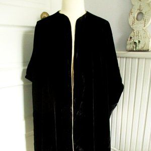 Black Velvet Champagne Silk Opera Cape